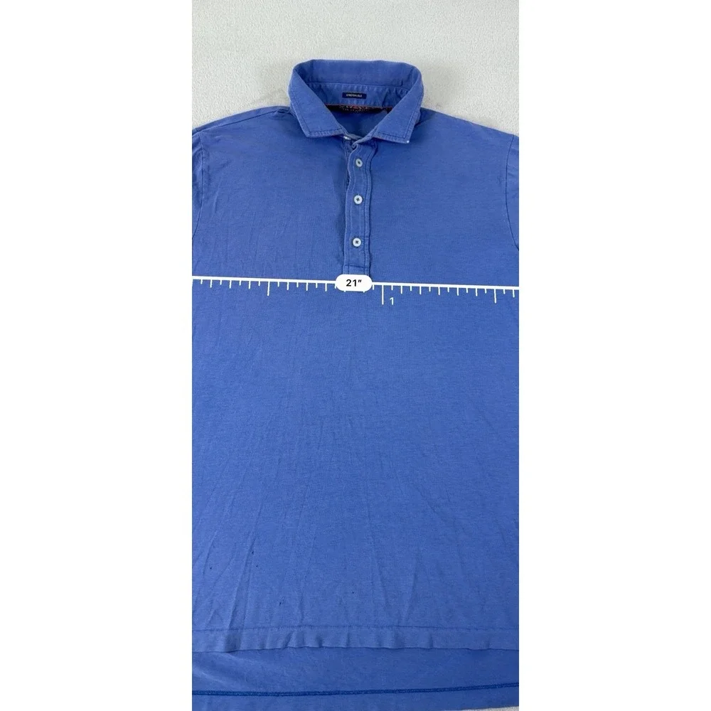 Polo Golf Ralph‎ Lauren Men's Medium Blue Stretch Lisle Performance Polo Shirt